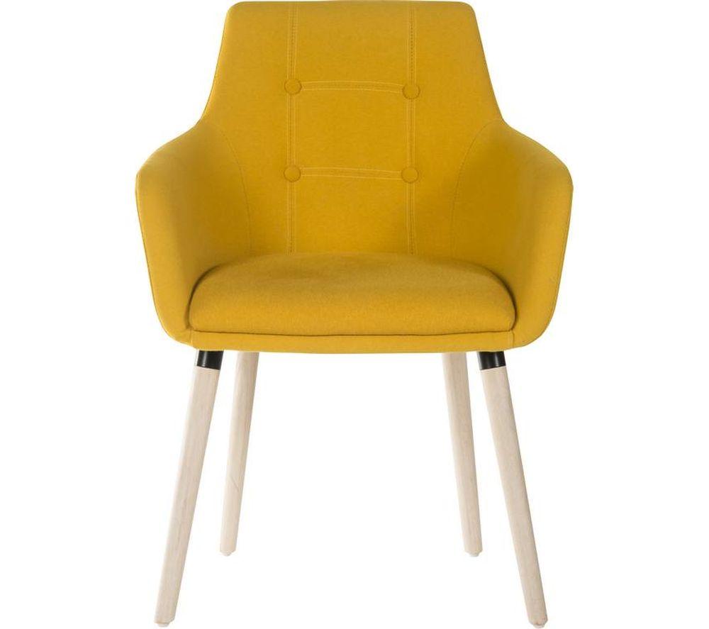 TEKNIK Four-Legged Fabric Reception Chair - Yellow