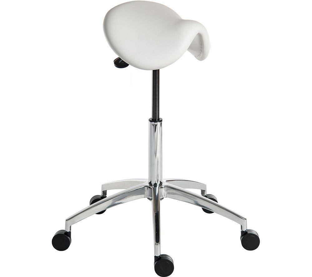 TEKNIK 6926WH Polyurethane Tilting Perch Chair - White image number 3 of 3