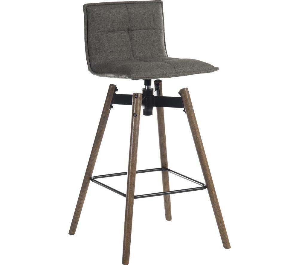 TEKNIK 6977GREY-DK Spin Bar Stool Chair - Grey