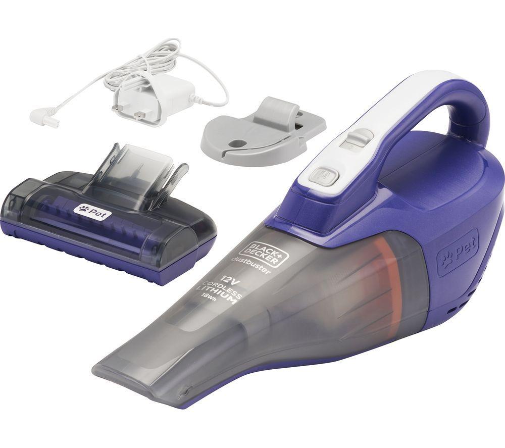 BLACK  DECKER Pet Dustbuster DVB315JP-GB Handheld Vacuum Cleaner - Purple & Grey