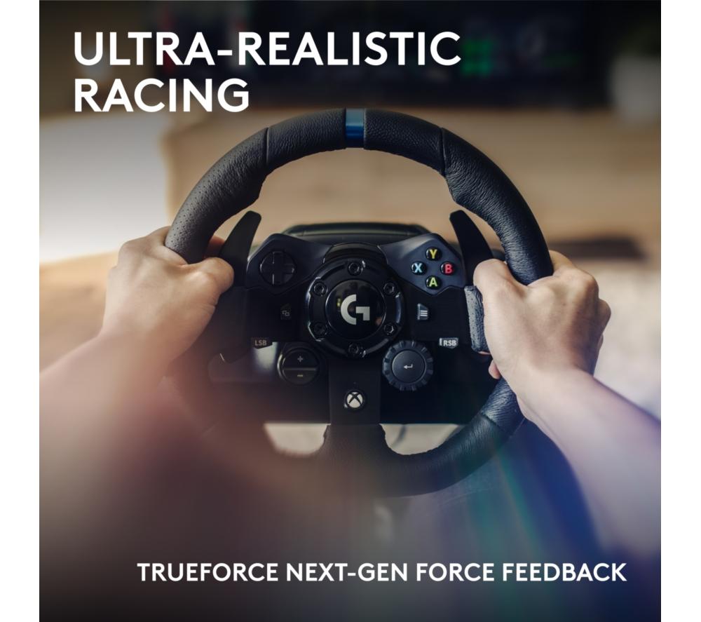 LOGITECH G923 Racing Wheel & Pedals - Xbox & PC, Black image number 3 of 10