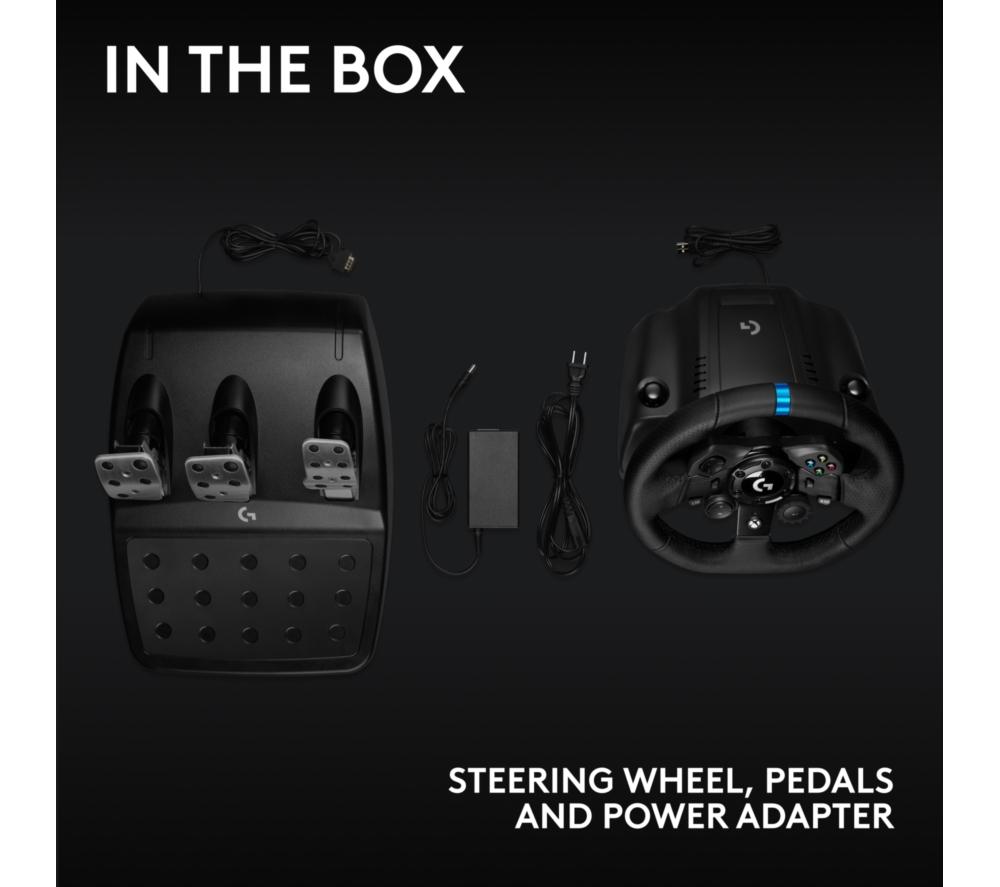 LOGITECH G923 Racing Wheel & Pedals - Xbox & PC, Black image number 10 of 10