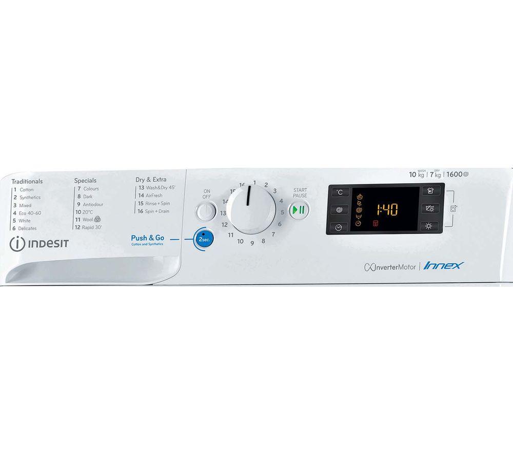 INDESIT Innex BDE1071682XWUKN 10 kg Washer Dryer &ndash; White image number 3 of 13