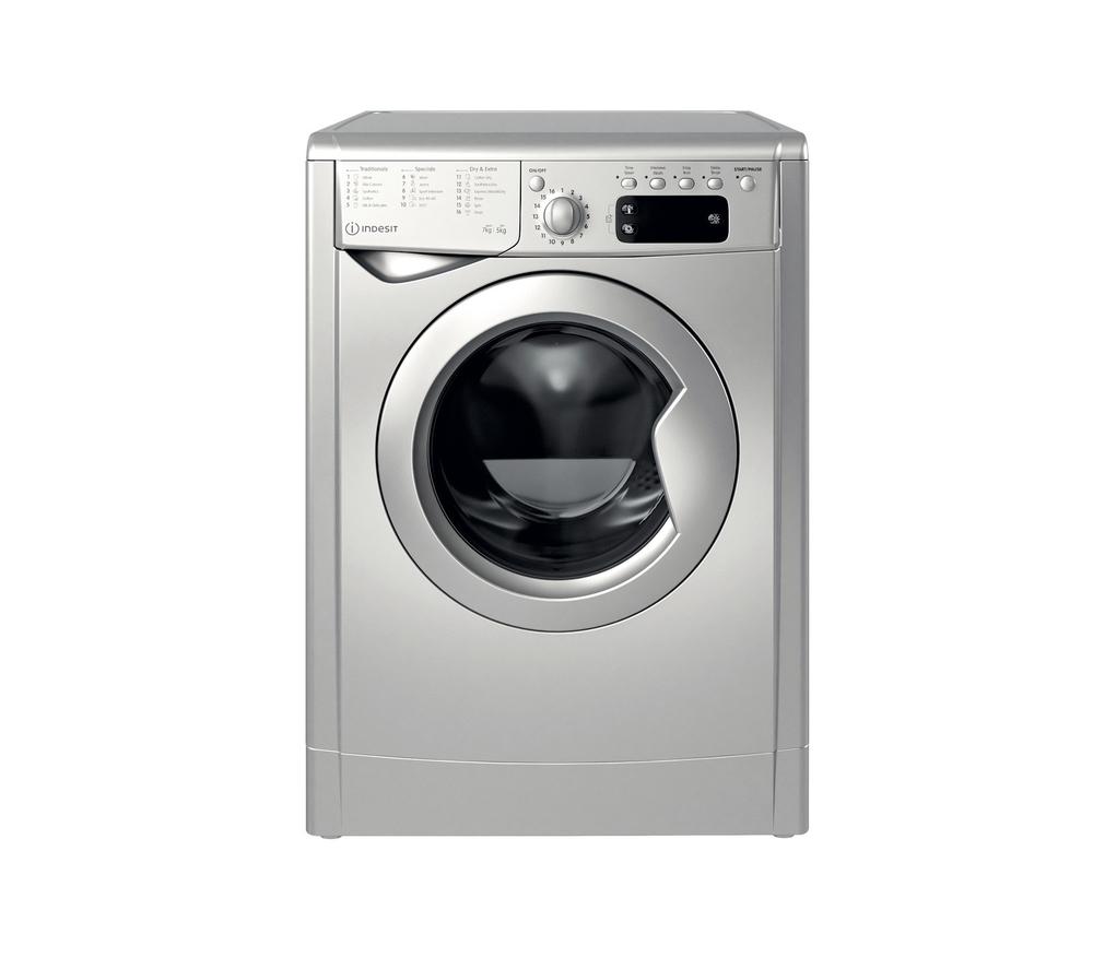 Best Price INDESIT Ecotime IWDD 75145 S UK N 7 Kg Washer Dryer Silver