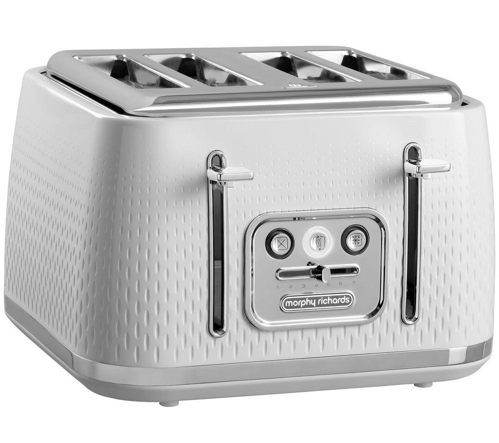 MORPHY RICHARDS Verve 243012 4-Slice Toaster - White, White