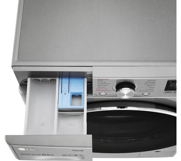 LG TurboWash with AI DD V7 F4V710STSE WiFi-enabled 10.5 kg 1400 Spin Washing Machine - Graphite image number 4