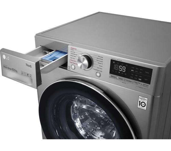 LG TurboWash with AI DD V7 F4V710STSE WiFi-enabled 10.5 kg 1400 Spin Washing Machine - Graphite image number 5