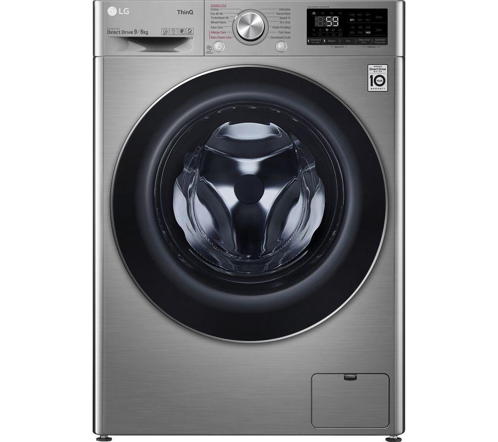 LG TurboWash with AI DD V7 FWV796STSE WiFienabled 9 kg Washer Dryer