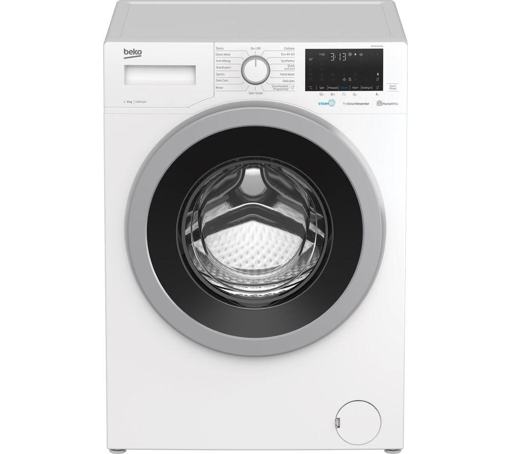BEKO WEX840530W Bluetooth 8 kg 1400 Spin Washing Machine - White