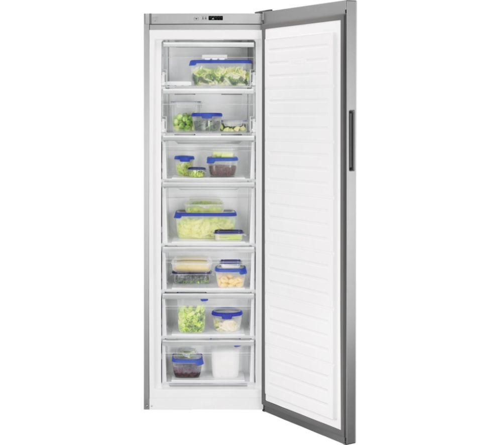 ZANUSSI ZUHE30FU2 Tall Freezer - Grey & Stainless Steel image number 2 of 4