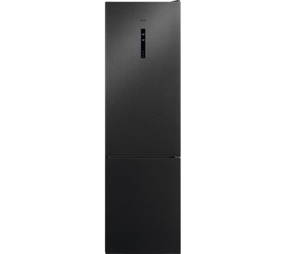 Image of AEG RCB736E5MB 60/40 Fridge Freezer - Black Stainless Steel, Stainless Steel