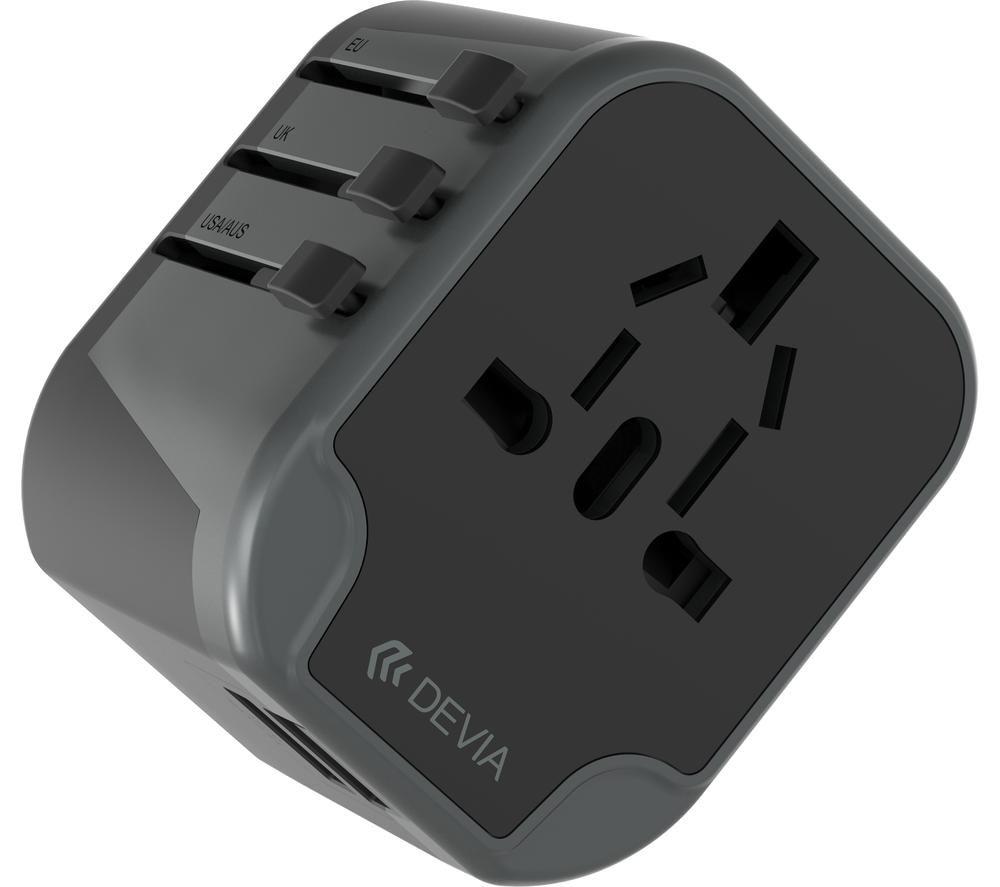 Image of DEVIA Travel USB Universal Plug Charger - Black, Black