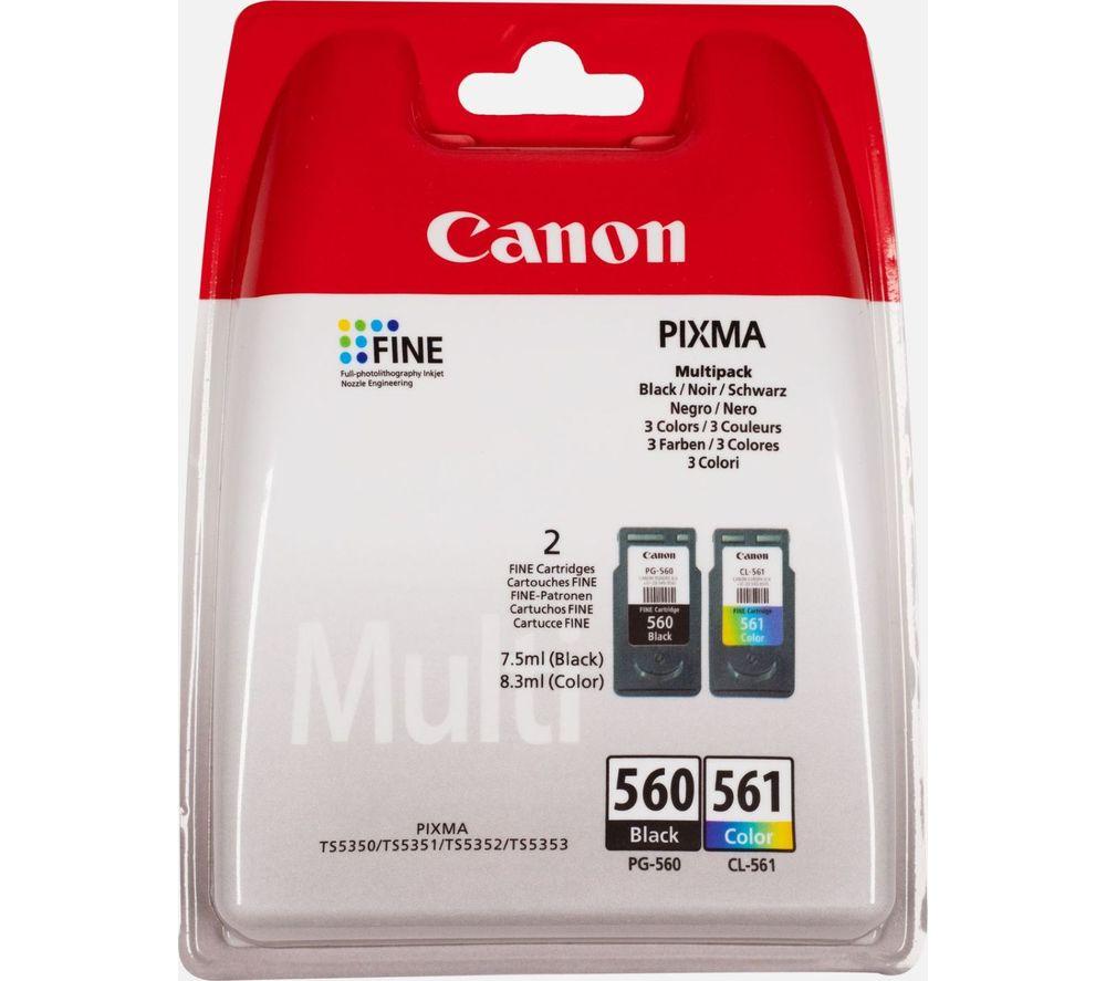 Canon PG560 Black & CL561 Colour Original Ink Cartridge Combo Pack