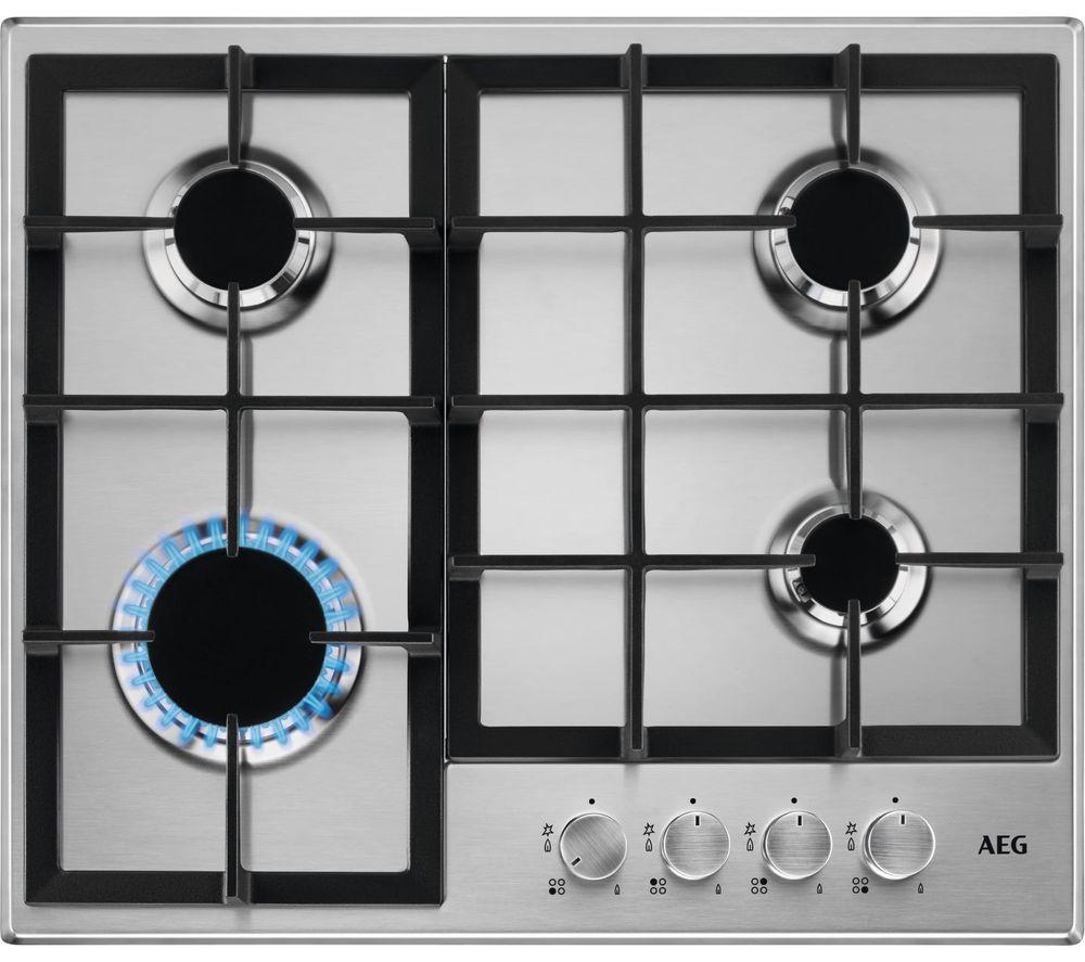 AEG HGB64200SM Gas Hob - Stainless Steel, Stainless Steel