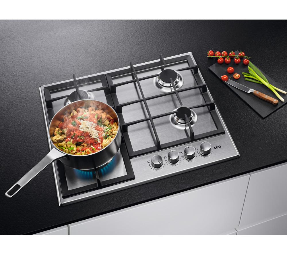 AEG HGB64200SM 60 cm Gas Hob - Stainless Steel image number 7 of 8