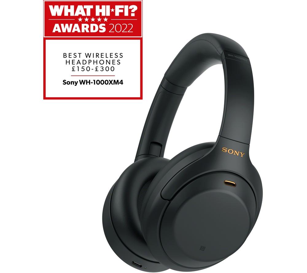 SONY WH-1000XM4 Wireless Bluetooth Noise-Cancelling Headphones - Black