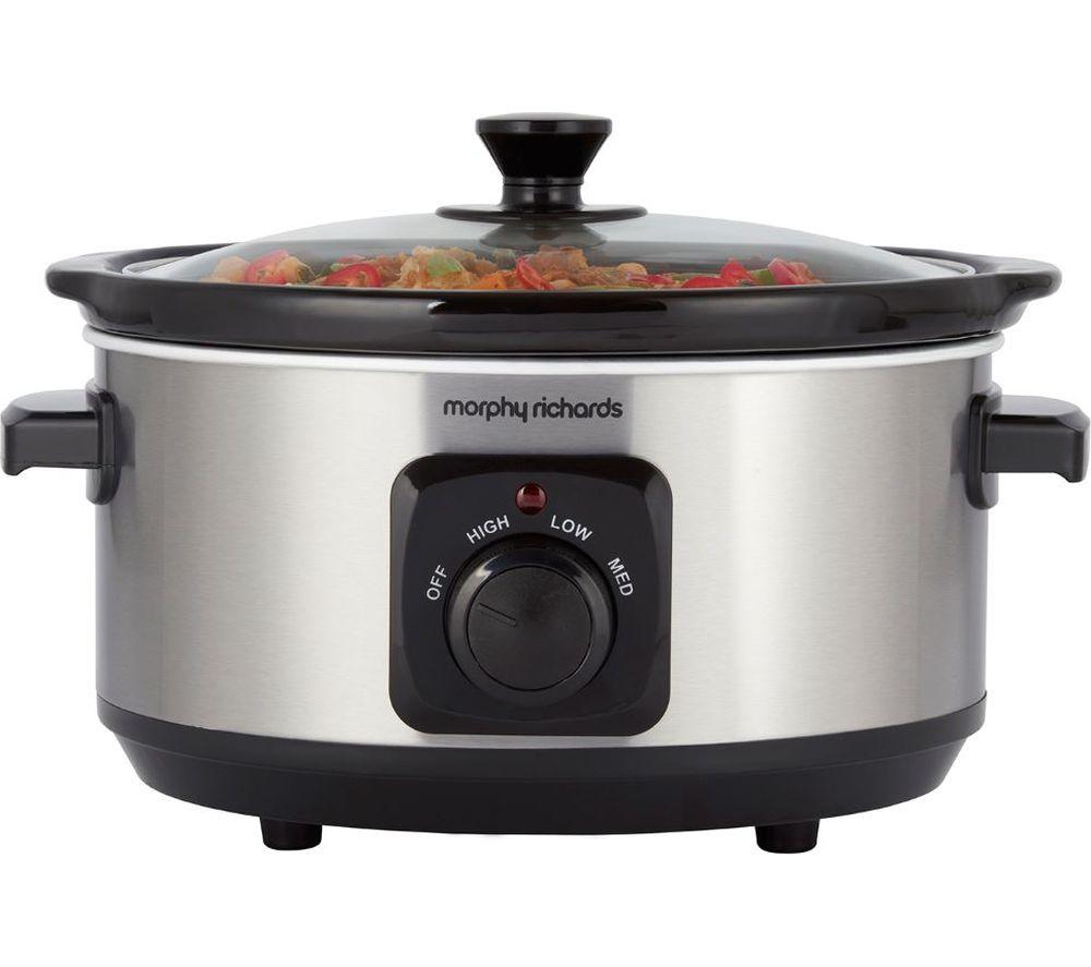 Argos Product Support for Morphy Richards 460751 Compact Square Slow Cooker  - Black (464/9481)