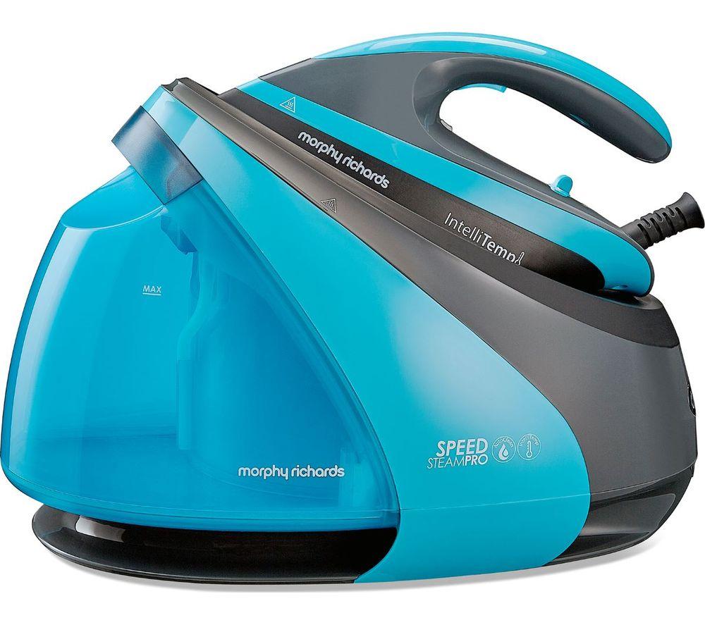 MORPHY RICHARDS Speed Steam Pro Intelitemp 332103 Steam Generator Iron - Black & Teal