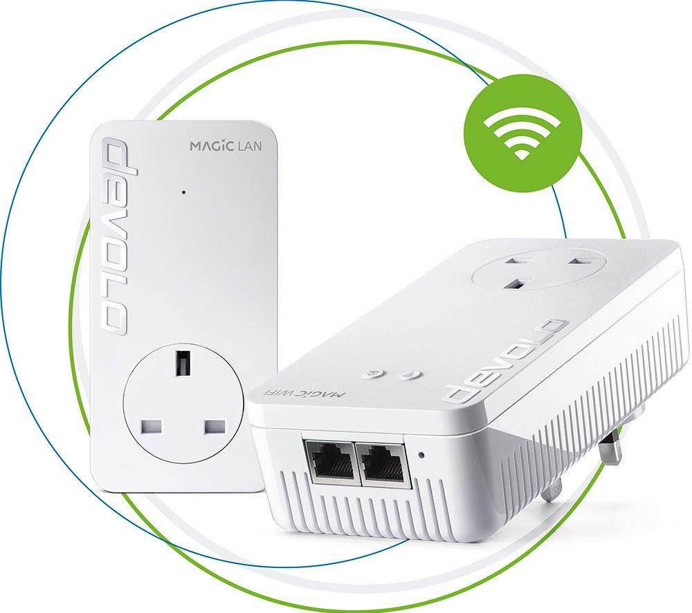 DEVOLO Magic 2 WiFi Next Powerline Starter Kit - Twin Pack, White