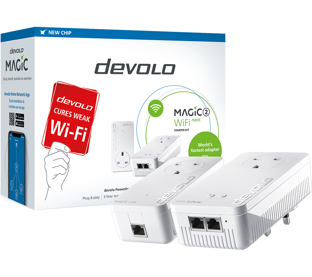 DEVOLO Magic 2 WiFi Next Powerline Starter Kit - Twin Pack