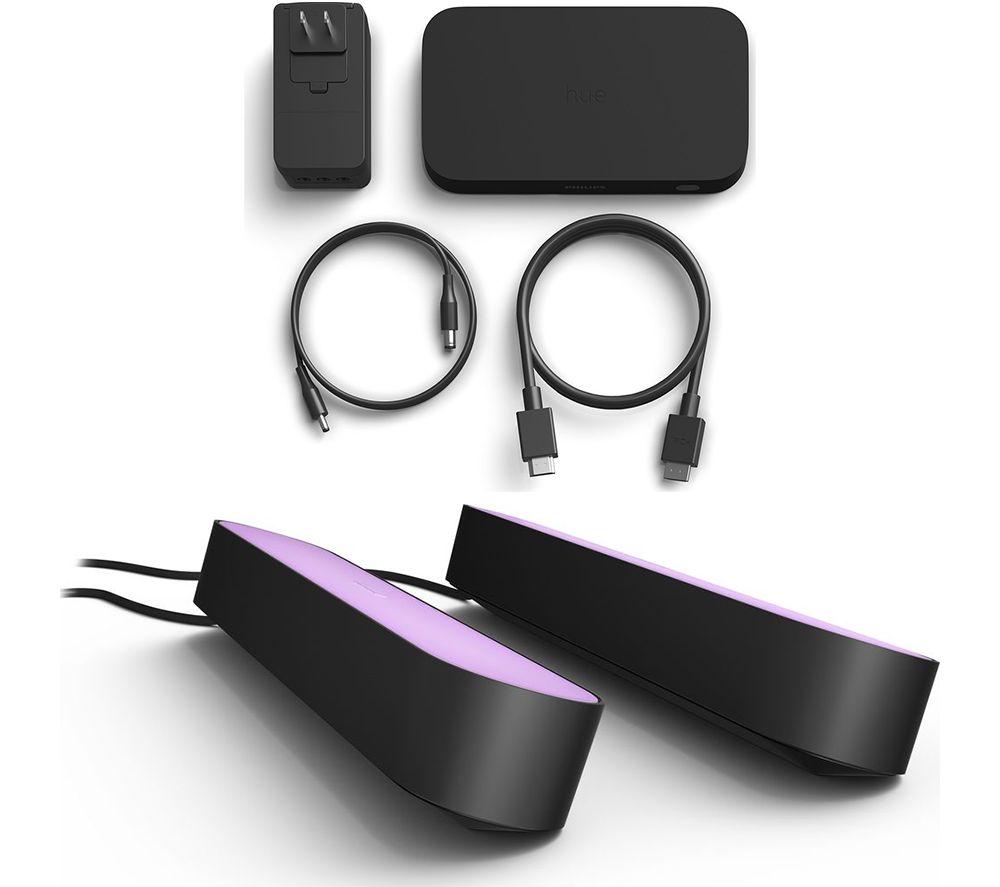 Philips Hue Play HDMI Sync Box & Light Bar Smart LED Twin Pack Bundle - Black thumbnail