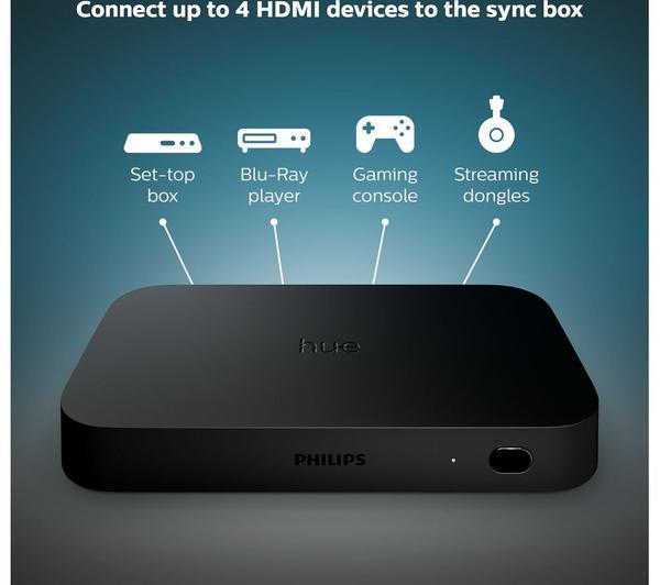 Buy PHILIPS HUE Play HDMI Sync Box & Light Bar Smart LED Twin Pack Bundle -  Black