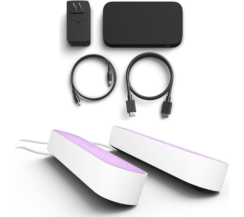 Buy PHILIPS HUE Play HDMI Sync Box & Light Bar Smart LED Twin Pack Bundle -  White