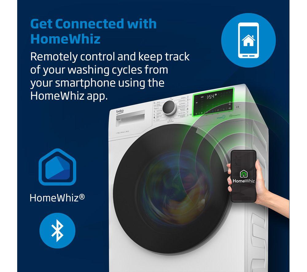 Buy BEKO Pro RecycledTub WDEX8540430W Bluetooth 8 kg Washer Dryer