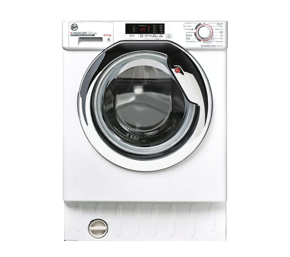 HOOVER H-WASH 300 Lite HBDS485D2ACE Integrated 8 kg Washer Dryer, White