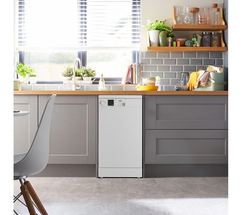 BEKO DVS04X20W Slimline Dishwasher - White image number 10 of 11