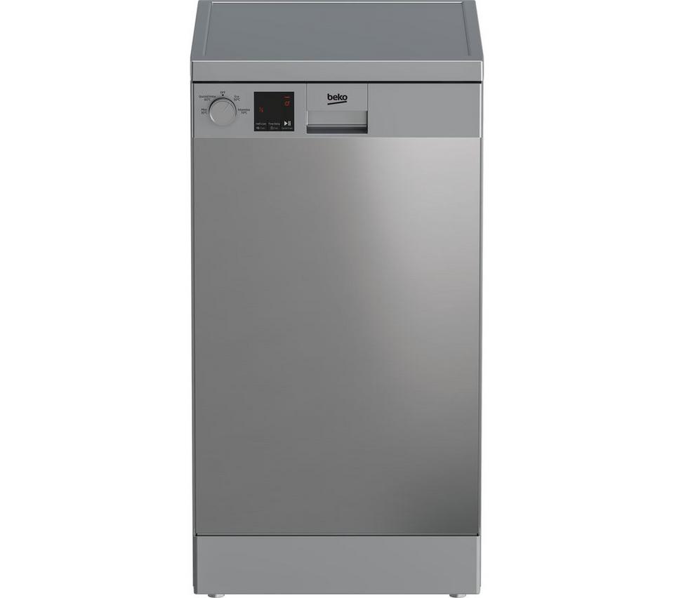 BEKO DVS04X20X Slimline Dishwasher - Stainless Steel