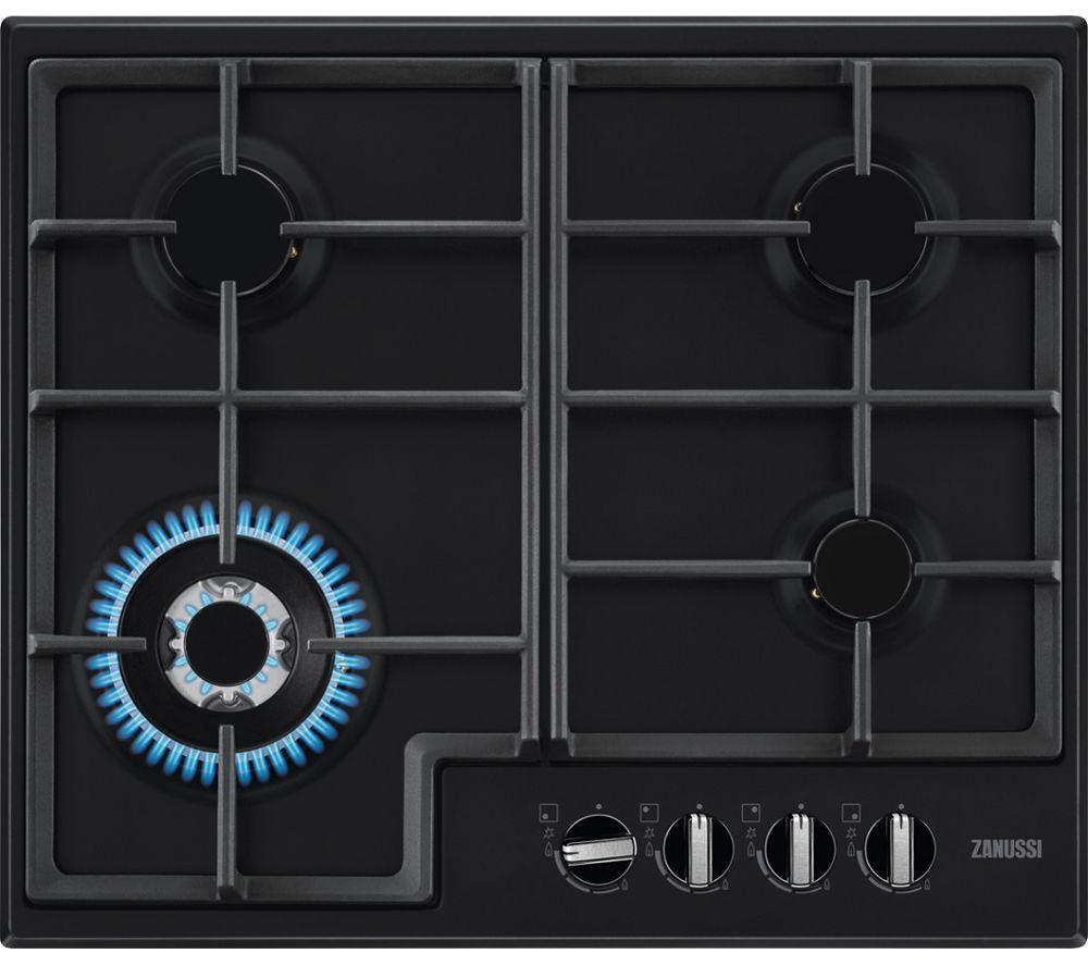 ZANUSSI ZGNN645K 60 cm Gas Hob - Black, Black