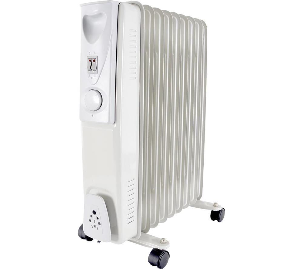 STAY WARM F2602GR Portable Oil-Filled Radiator - Grey image number 2 of 4