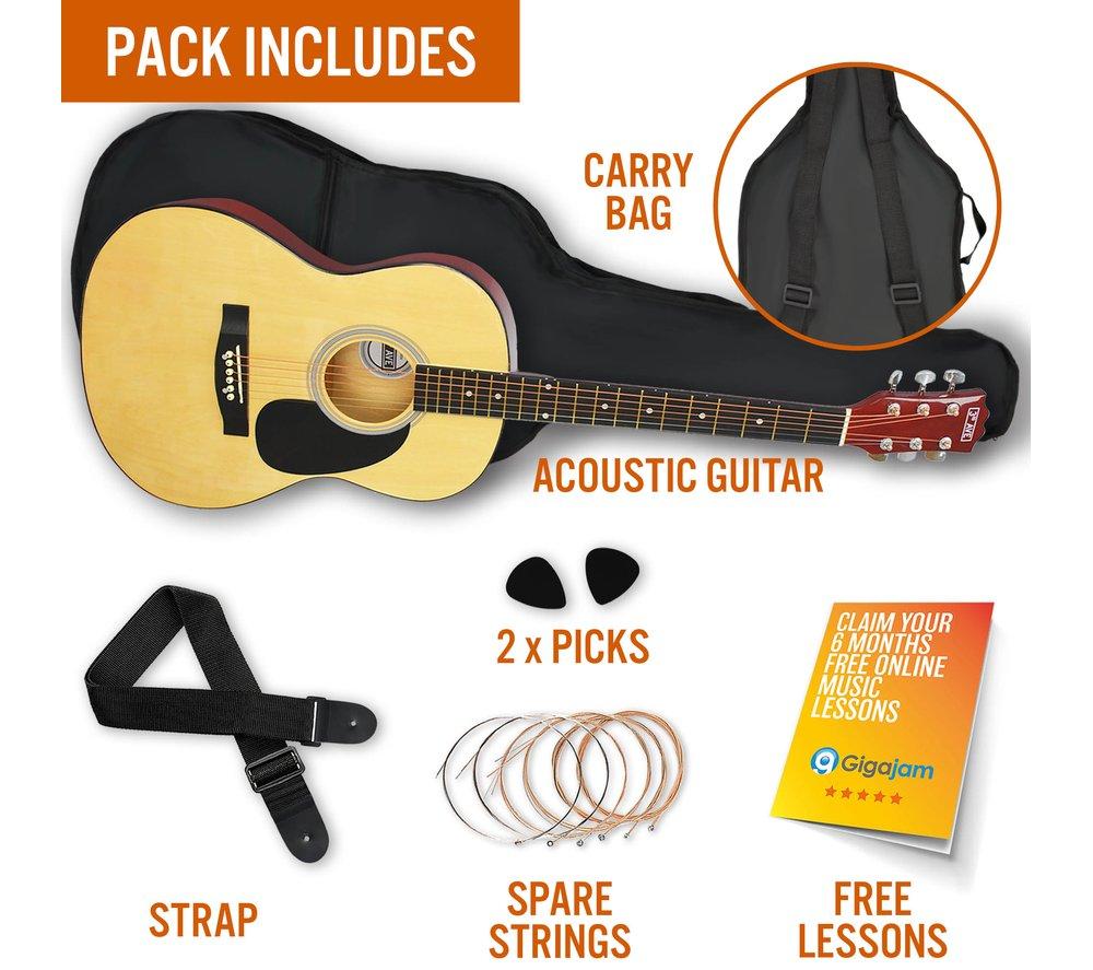 3RD AVENUE Full Size 4/4 Acoustic Guitar Bundle - Natural image number 3 of 6