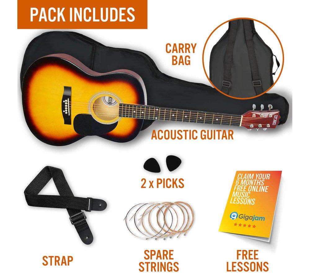 3RD AVENUE Full Size 4/4 Acoustic Guitar Bundle - Sunburst image number 3 of 6