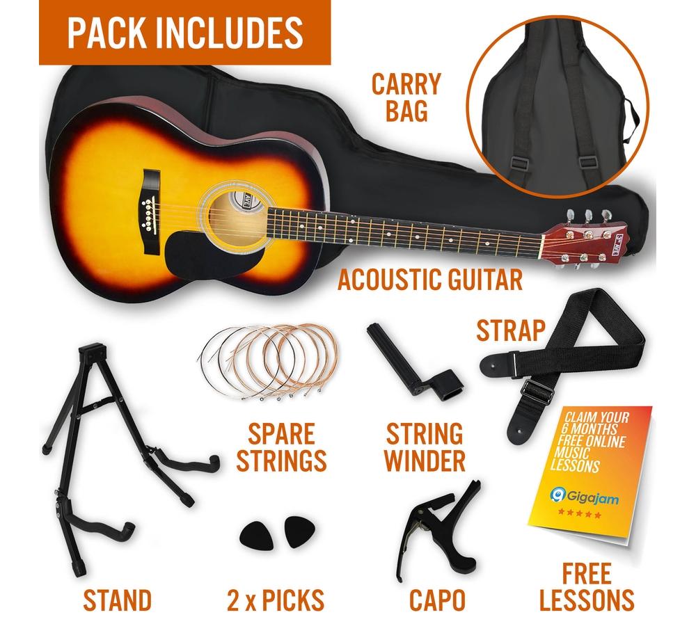 3RD AVENUE Full Size 4/4 Acoustic Guitar Ultimate Bundle - Sunburst image number 3 of 6