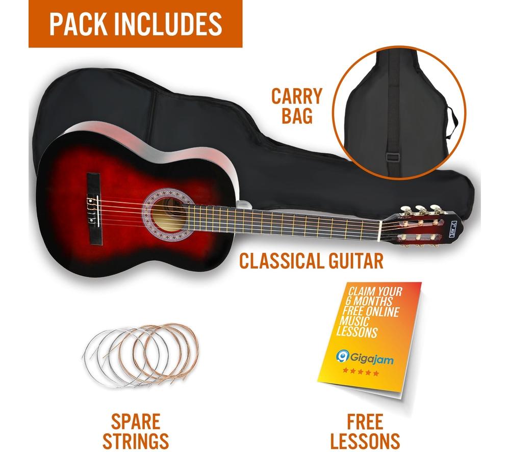 3RD AVENUE 3/4 Size Classical Guitar Bundle - Redburst image number 3 of 6