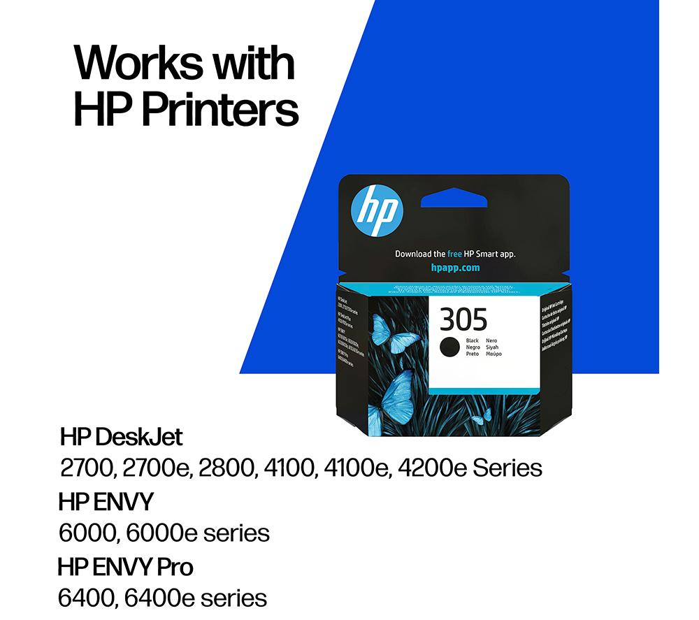 HP 305 Original Black Ink Cartridge image number 2 of 14