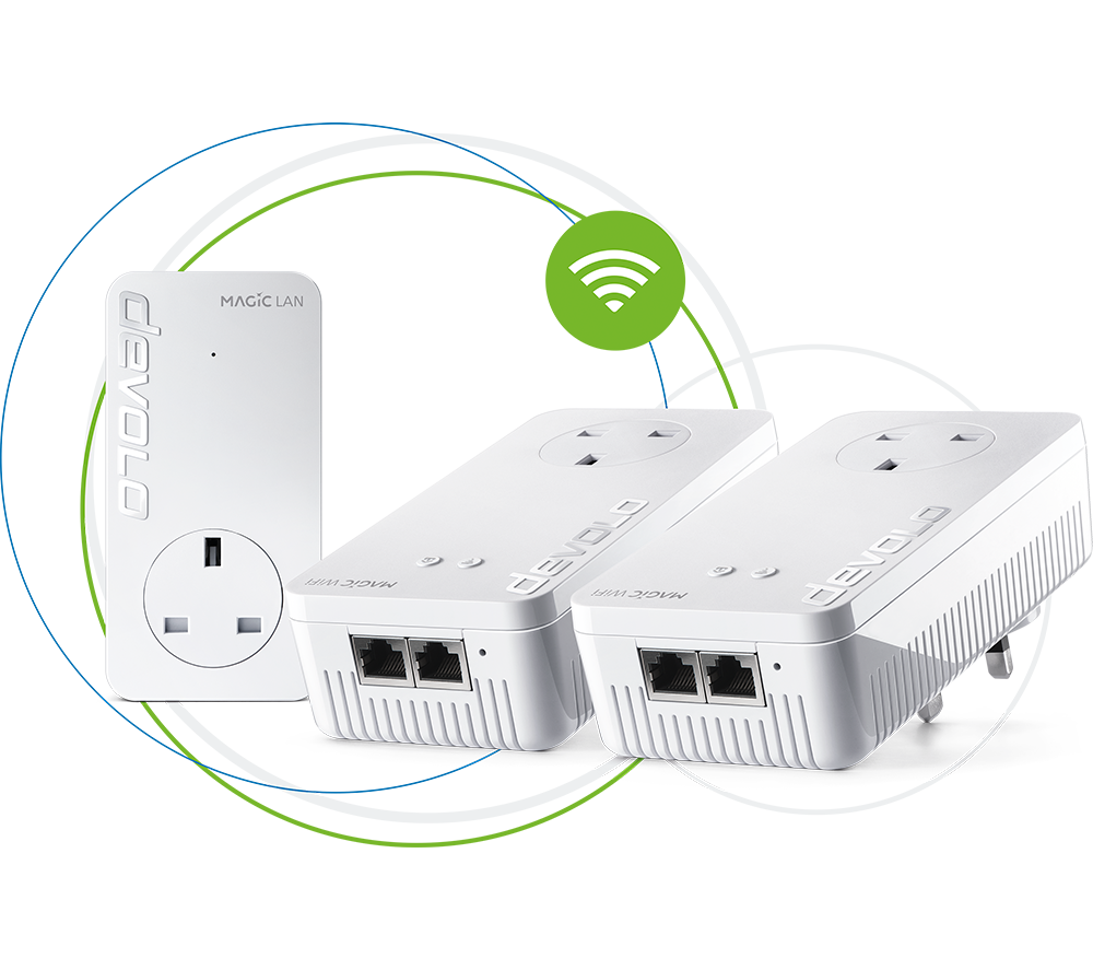 DEVOLO Magic 2 WiFi Next Powerline Whole Home Kit - Triple Pack, White