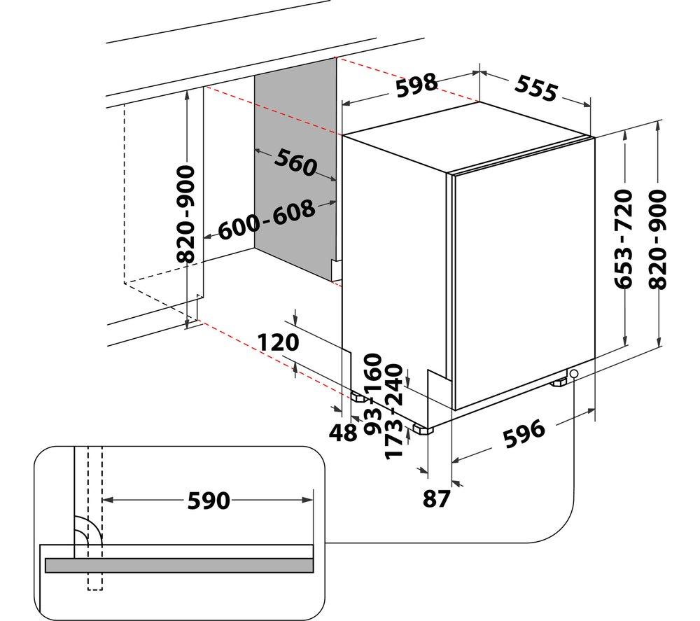 HOTPOINT HDIC 3B+26 C W UK Full-size Fully Integrated Dishwasher image number 14 of 21