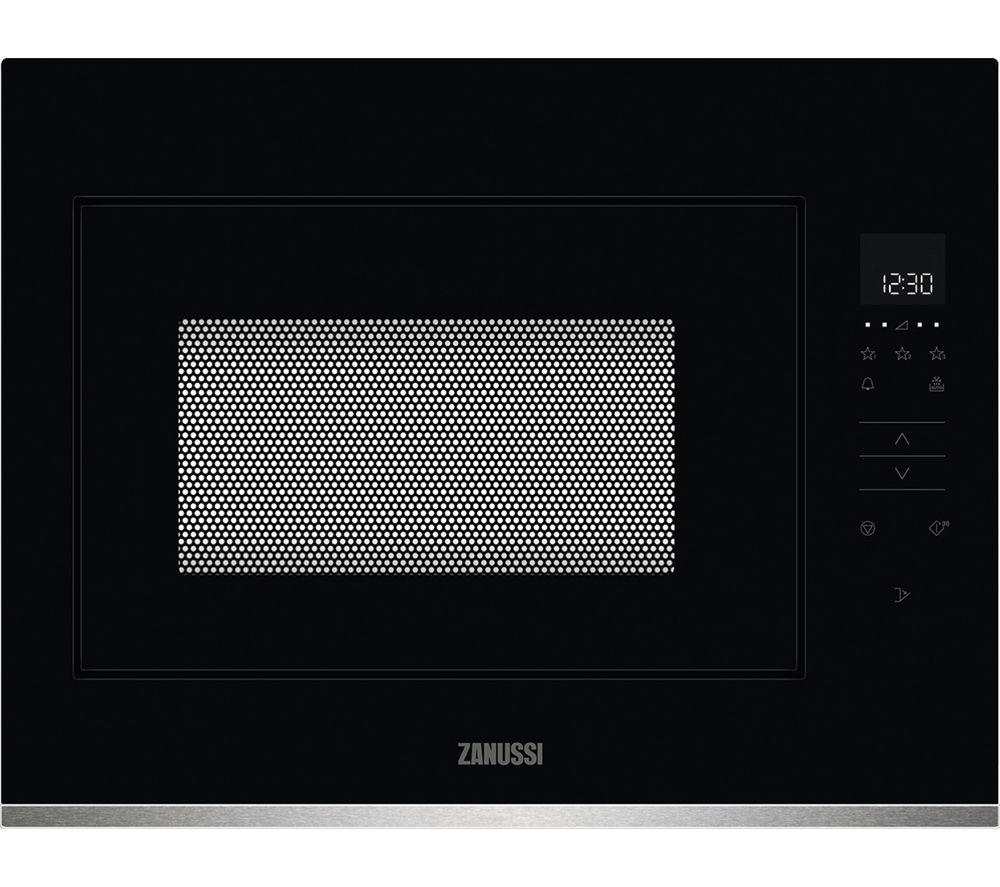 ZANUSSI ZMBN4SX Built-in Solo Microwave - Black & Stainless Steel, Stainless Steel