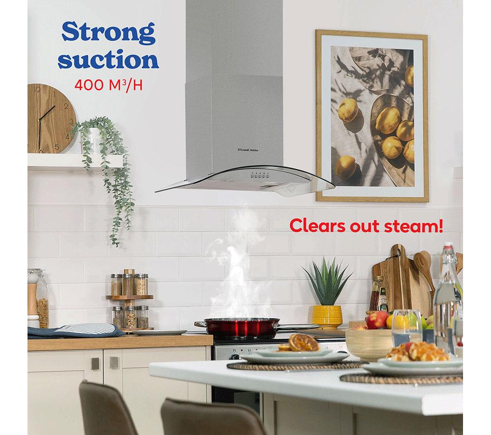 RUSSELL HOBBS RHGCH901SS Chimney Cooker Hood - Stainless Steel image number 2 of 9