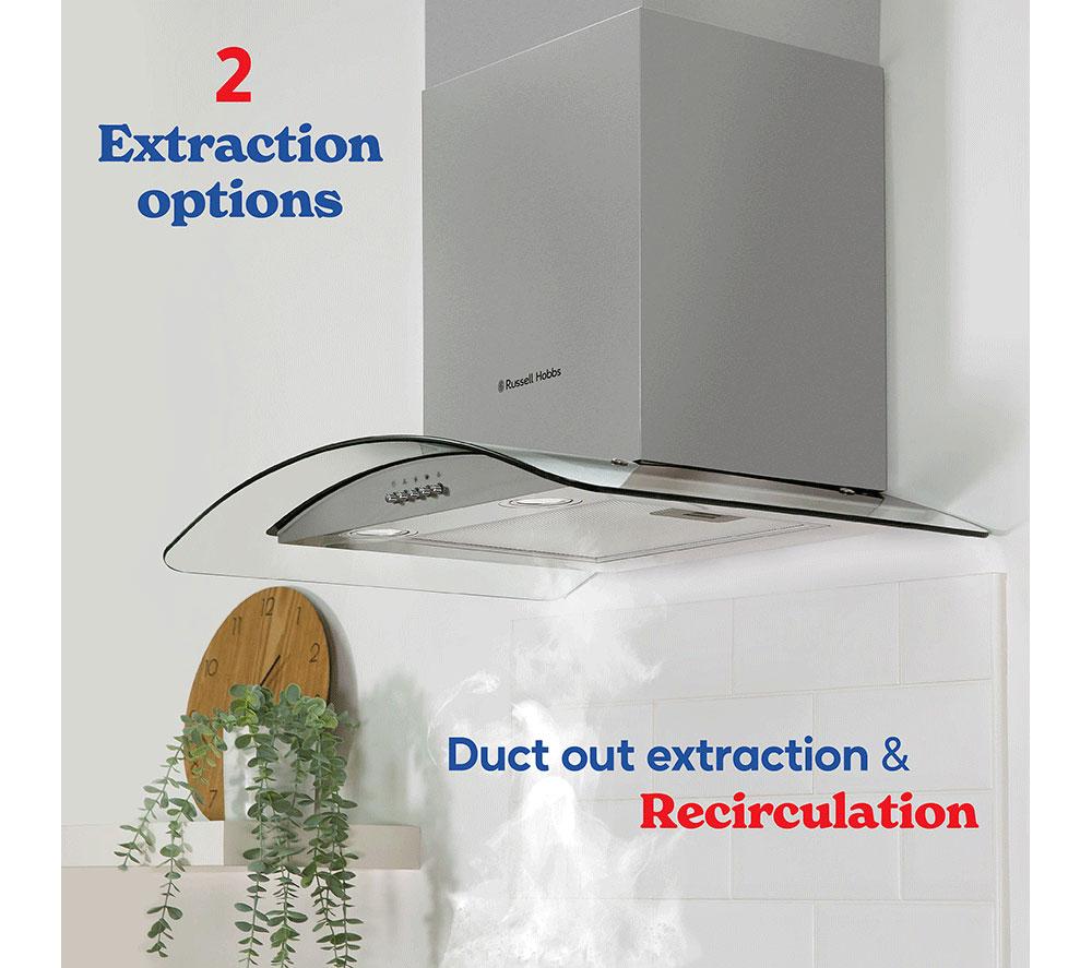 RUSSELL HOBBS RHGCH901SS Chimney Cooker Hood - Stainless Steel image number 3 of 9