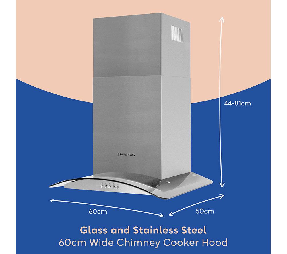 RUSSELL HOBBS RHGCH601SS Chimney Cooker Hood - Stainless Steel image number 2 of 9