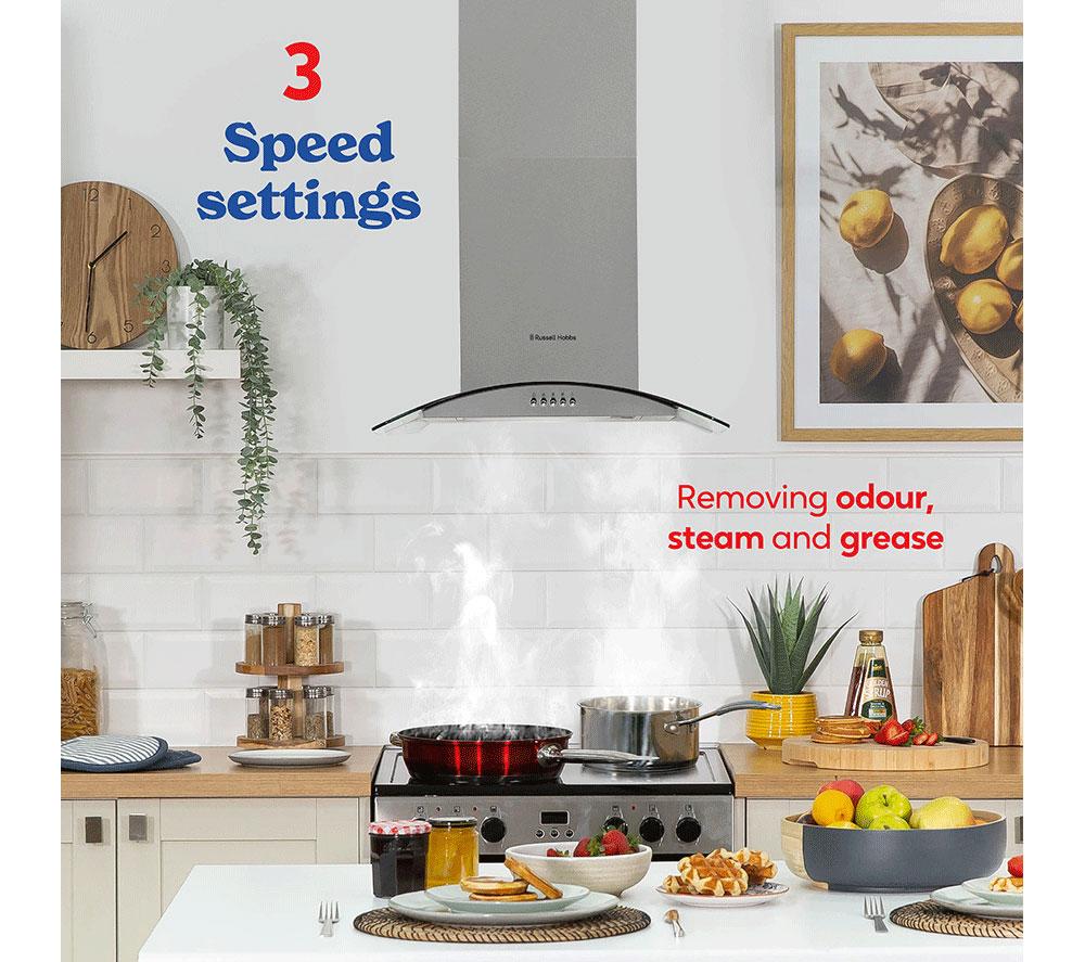 RUSSELL HOBBS RHGCH601SS Chimney Cooker Hood - Stainless Steel image number 7 of 9