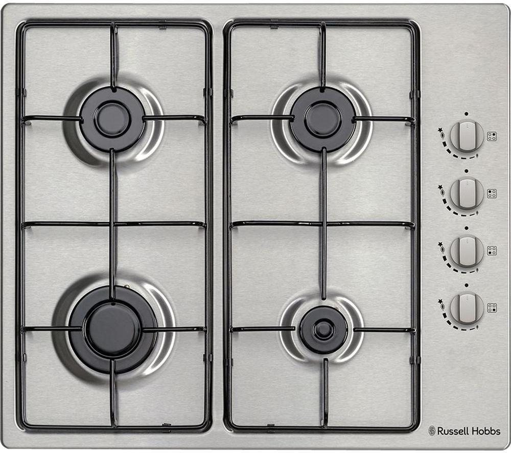 Russell Hobbs RH60GH401SS Gas Hob - Stainless Steel, Stainless Steel