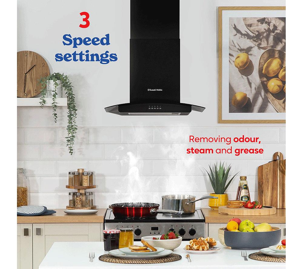 RUSSELL HOBBS RHGCH601B Chimney Cooker Hood - Black image number 7 of 10