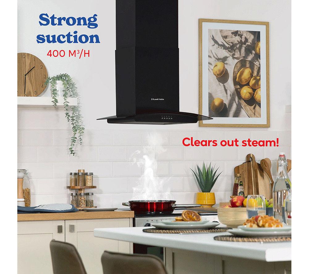 RUSSELL HOBBS RHGCH601B Chimney Cooker Hood - Black image number 9 of 10