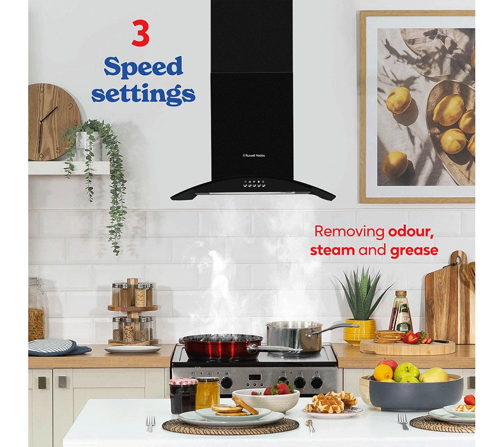 RUSSELL HOBBS RHGCH901B Chimney Cooker Hood - Black image number 4 of 9
