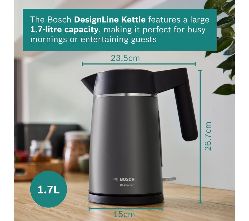 BOSCH DesignLine Ergo TWK5P475GB Cordless Jug Kettle - Black & Anthracite